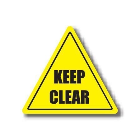 Ergomat 20in TRIANGLE SIGNS - Keep Clear DSV-SIGN 400 #1371 -UEN